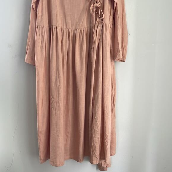 NWT Simpson Handmade Custom long sleeve modest minimal lagenlook wrap dress - Picture 2 of 6